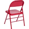 image:imageFlash Furniture HERCULES Series Triple Braced amp Double Hinged Red Metal Folding ChairRed