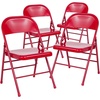 image:imageFlash Furniture HERCULES Series Triple Braced amp Double Hinged Red Metal Folding ChairRed