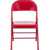 image:imageFlash Furniture HERCULES Series Triple Braced amp Double Hinged Red Metal Folding ChairRed