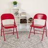 image:imageFlash Furniture HERCULES Series Triple Braced amp Double Hinged Red Metal Folding ChairRed