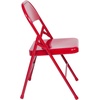 image:imageFlash Furniture HERCULES Series Triple Braced amp Double Hinged Red Metal Folding ChairRed