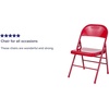 image:imageFlash Furniture HERCULES Series Triple Braced amp Double Hinged Red Metal Folding ChairRed