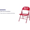 image:imageFlash Furniture HERCULES Series Triple Braced amp Double Hinged Red Metal Folding ChairRed