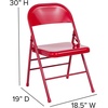image:imageFlash Furniture HERCULES Series Triple Braced amp Double Hinged Red Metal Folding ChairRed