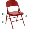 image:imageFlash Furniture HERCULES Series Triple Braced amp Double Hinged Red Metal Folding ChairRed