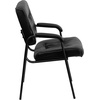 image:imageFlash Furniture Haeger LeatherSoft Tufted Executive Reception Chair with Padded Armrests Upholstered Side Chair for Living Room or Office BlackBlack LeathersoftBlack Frame