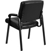 image:imageFlash Furniture Haeger LeatherSoft Tufted Executive Reception Chair with Padded Armrests Upholstered Side Chair for Living Room or Office BlackBlack LeathersoftBlack Frame