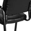 image:imageFlash Furniture Haeger LeatherSoft Tufted Executive Reception Chair with Padded Armrests Upholstered Side Chair for Living Room or Office BlackBlack LeathersoftBlack Frame