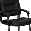 image:imageFlash Furniture Haeger LeatherSoft Tufted Executive Reception Chair with Padded Armrests Upholstered Side Chair for Living Room or Office BlackBlack LeathersoftTitanium Frame