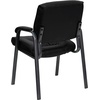 image:imageFlash Furniture Haeger LeatherSoft Tufted Executive Reception Chair with Padded Armrests Upholstered Side Chair for Living Room or Office BlackBlack LeathersoftTitanium Frame