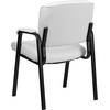 image:imageFlash Furniture Haeger LeatherSoft Tufted Executive Reception Chair with Padded Armrests Upholstered Side Chair for Living Room or Office BlackWhite LeathersoftBlack Frame