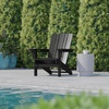 image:imageFlash Furniture Halifax Adirondack Chair with Cup Holder Weather Resistant Poly Resin Adirondack Chair RedBlack