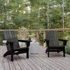 image:imageFlash Furniture Halifax Adirondack Chair with Cup Holder Weather Resistant Poly Resin Adirondack Chair RedBlack