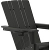 image:imageFlash Furniture Halifax Adirondack Chair with Cup Holder Weather Resistant Poly Resin Adirondack Chair RedBlack