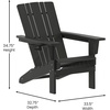 image:imageFlash Furniture Halifax Adirondack Chair with Cup Holder Weather Resistant Poly Resin Adirondack Chair RedBlack