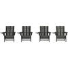 image:imageFlash Furniture Halifax Adirondack Chair with Cup Holder Weather Resistant Poly Resin Adirondack Chair RedBlack