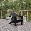 image:imageFlash Furniture Halifax Adirondack Chair with Cup Holder Weather Resistant Poly Resin Adirondack Chair RedBlack