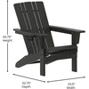 image:imageFlash Furniture Halifax Adirondack Chair with Cup Holder Weather Resistant Poly Resin Adirondack Chair RedBlack