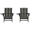 image:imageFlash Furniture Halifax Adirondack Chair with Cup Holder Weather Resistant Poly Resin Adirondack Chair RedBlack