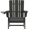 image:imageFlash Furniture Halifax Adirondack Chair with Cup Holder Weather Resistant Poly Resin Adirondack Chair RedBlack