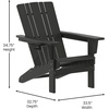 image:imageFlash Furniture Halifax Adirondack Chair with Cup Holder Weather Resistant Poly Resin Adirondack Chair RedBlack