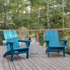 image:imageFlash Furniture Halifax Adirondack Chair with Cup Holder Weather Resistant Poly Resin Adirondack Chair RedBlue