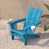 image:imageFlash Furniture Halifax Adirondack Chair with Cup Holder Weather Resistant Poly Resin Adirondack Chair RedBlue
