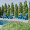 image:imageFlash Furniture Halifax Adirondack Chair with Cup Holder Weather Resistant Poly Resin Adirondack Chair RedBlue