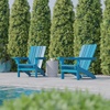 image:imageFlash Furniture Halifax Adirondack Chair with Cup Holder Weather Resistant Poly Resin Adirondack Chair RedBlue