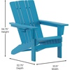image:imageFlash Furniture Halifax Adirondack Chair with Cup Holder Weather Resistant Poly Resin Adirondack Chair RedBlue