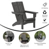 image:imageFlash Furniture Halifax Adirondack Chair with Cup Holder Weather Resistant Poly Resin Adirondack Chair RedGrey