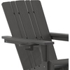 image:imageFlash Furniture Halifax Adirondack Chair with Cup Holder Weather Resistant Poly Resin Adirondack Chair RedGrey