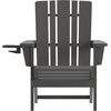 image:imageFlash Furniture Halifax Adirondack Chair with Cup Holder Weather Resistant Poly Resin Adirondack Chair RedGrey