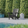 image:imageFlash Furniture Halifax Adirondack Chair with Cup Holder Weather Resistant Poly Resin Adirondack Chair RedGrey