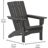 image:imageFlash Furniture Halifax Adirondack Chair with Cup Holder Weather Resistant Poly Resin Adirondack Chair RedGrey