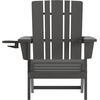 image:imageFlash Furniture Halifax Adirondack Chair with Cup Holder Weather Resistant Poly Resin Adirondack Chair RedGrey
