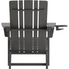 image:imageFlash Furniture Halifax Adirondack Chair with Cup Holder Weather Resistant Poly Resin Adirondack Chair RedGrey