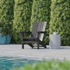 image:imageFlash Furniture Halifax Adirondack Chair with Cup Holder Weather Resistant Poly Resin Adirondack Chair RedGrey