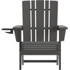 image:imageFlash Furniture Halifax Adirondack Chair with Cup Holder Weather Resistant Poly Resin Adirondack Chair RedGrey