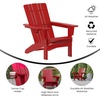 image:imageFlash Furniture Halifax Adirondack Chair with Cup Holder Weather Resistant Poly Resin Adirondack Chair RedRed