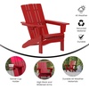 image:imageFlash Furniture Halifax Adirondack Chair with Cup Holder Weather Resistant Poly Resin Adirondack Chair RedRed
