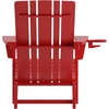 image:imageFlash Furniture Halifax Adirondack Chair with Cup Holder Weather Resistant Poly Resin Adirondack Chair RedRed