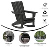 image:imageFlash Furniture Halifax Adirondack Rocking Chair with Cup Holder Weather Resistant Poly Resin Adirondack Rocking Chair BlueBlack