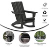 image:imageFlash Furniture Halifax Adirondack Rocking Chair with Cup Holder Weather Resistant Poly Resin Adirondack Rocking Chair BlueBlack