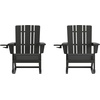 image:imageFlash Furniture Halifax Adirondack Rocking Chair with Cup Holder Weather Resistant Poly Resin Adirondack Rocking Chair BlueBlack