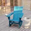 image:imageFlash Furniture Halifax Adirondack Rocking Chair with Cup Holder Weather Resistant Poly Resin Adirondack Rocking Chair BlueBlue