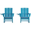 image:imageFlash Furniture Halifax Adirondack Rocking Chair with Cup Holder Weather Resistant Poly Resin Adirondack Rocking Chair BlueBlue