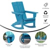 image:imageFlash Furniture Halifax Adirondack Rocking Chair with Cup Holder Weather Resistant Poly Resin Adirondack Rocking Chair BlueBlue
