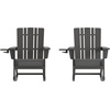 image:imageFlash Furniture Halifax Adirondack Rocking Chair with Cup Holder Weather Resistant Poly Resin Adirondack Rocking Chair BlueGrey