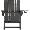 image:imageFlash Furniture Halifax Adirondack Rocking Chair with Cup Holder Weather Resistant Poly Resin Adirondack Rocking Chair BlueGrey